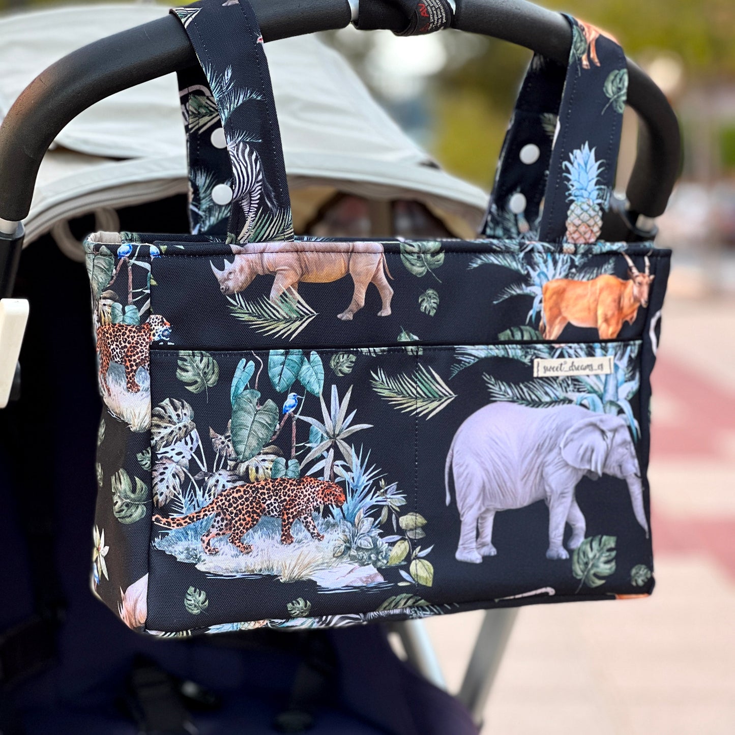 Sac de poche imperméable collection "Safari noir"