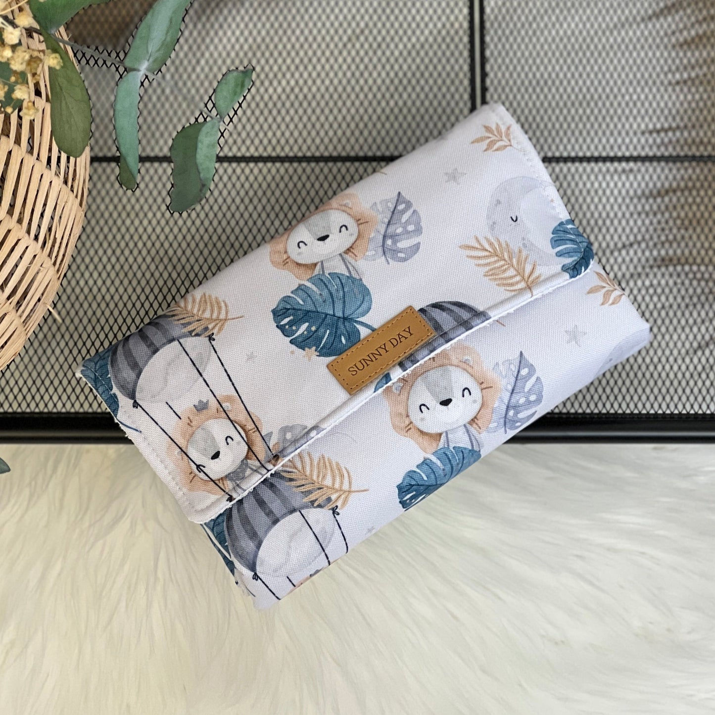 Tragbare Wickelauflage wasserdicht "Löwen" Kollektion