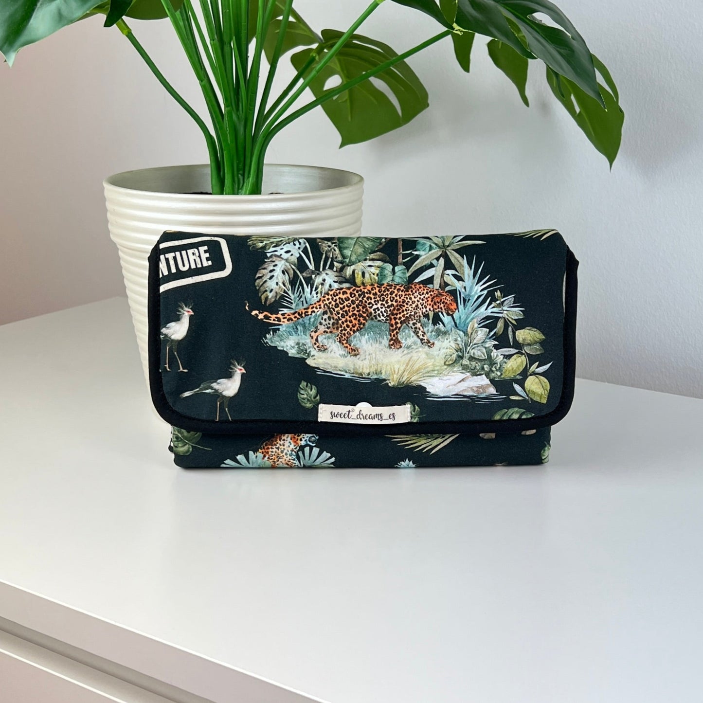 Matelas à langer portable imperméable collection « Safari noir »