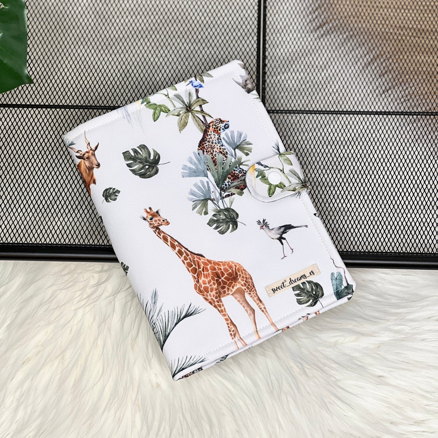 Porte-lingettes imperméable collection « Safari blanc »