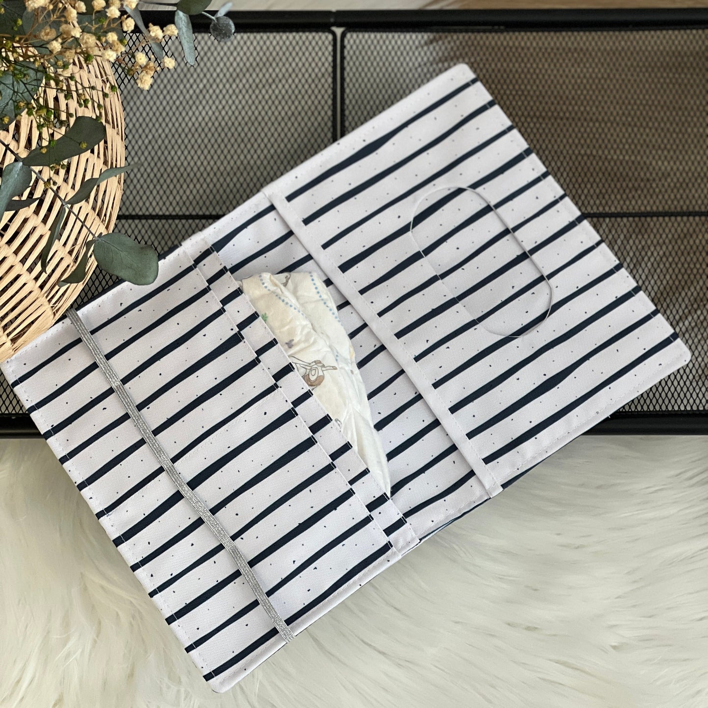 Porte-lingettes imperméable collection « Stripes »
