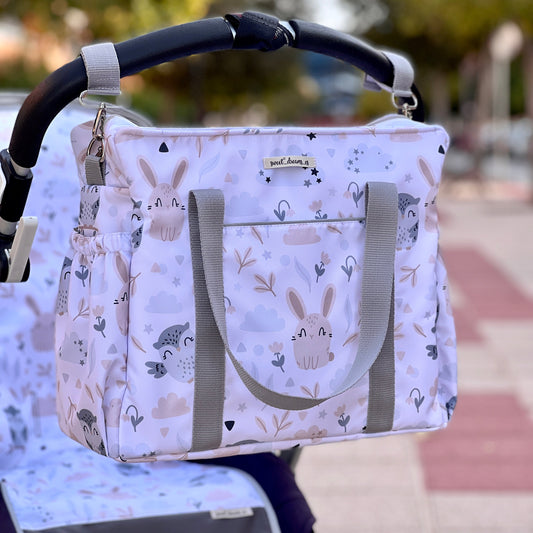 Tasche XL wasserdicht "Eule und Kaninchen" Kollektion