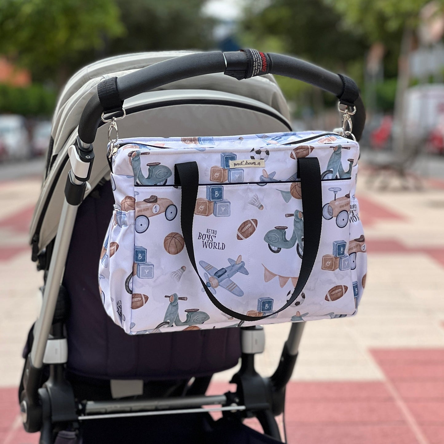 Sac midi imperméable collection "Retro world"