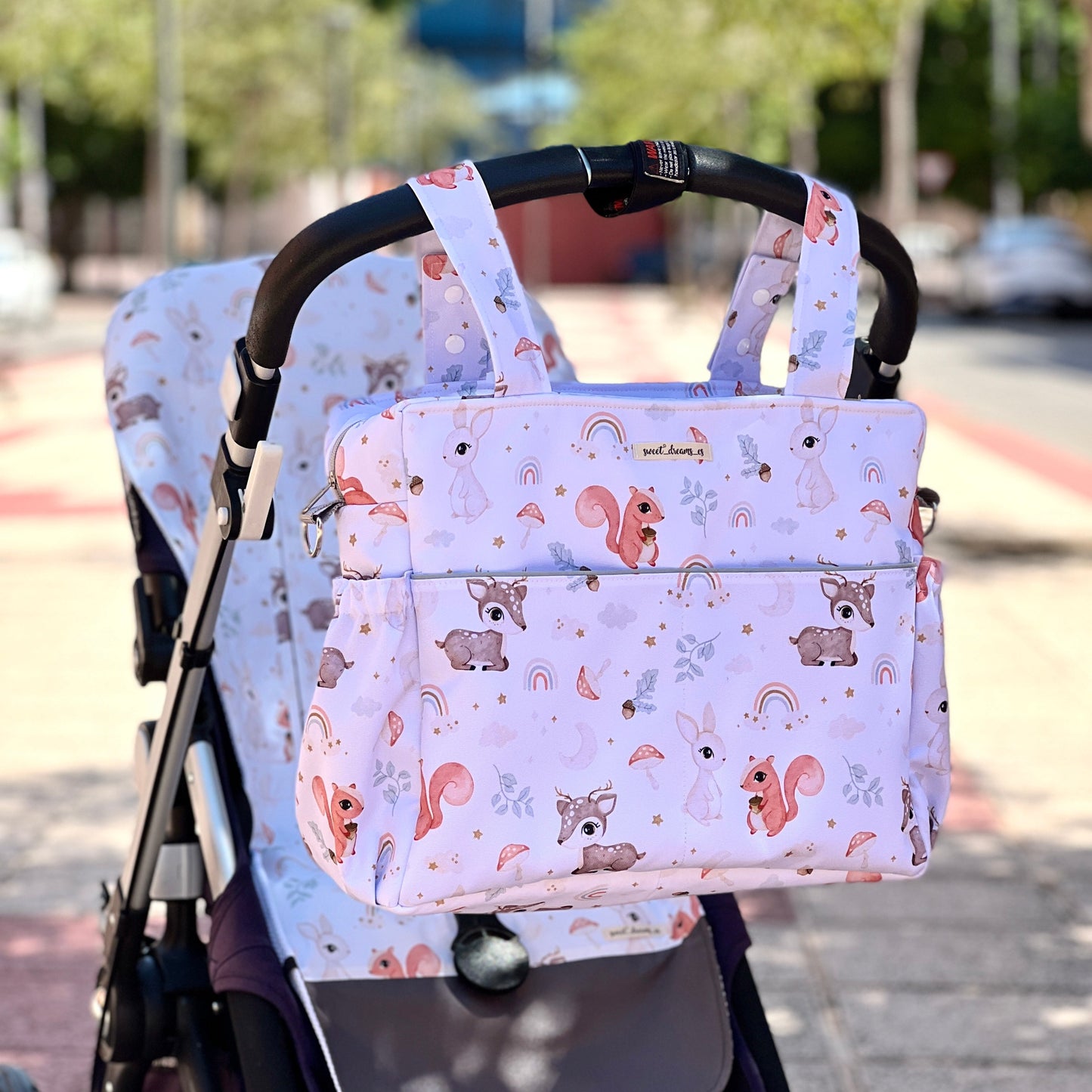 Diaper bag waterproof "Happy Animals" collection