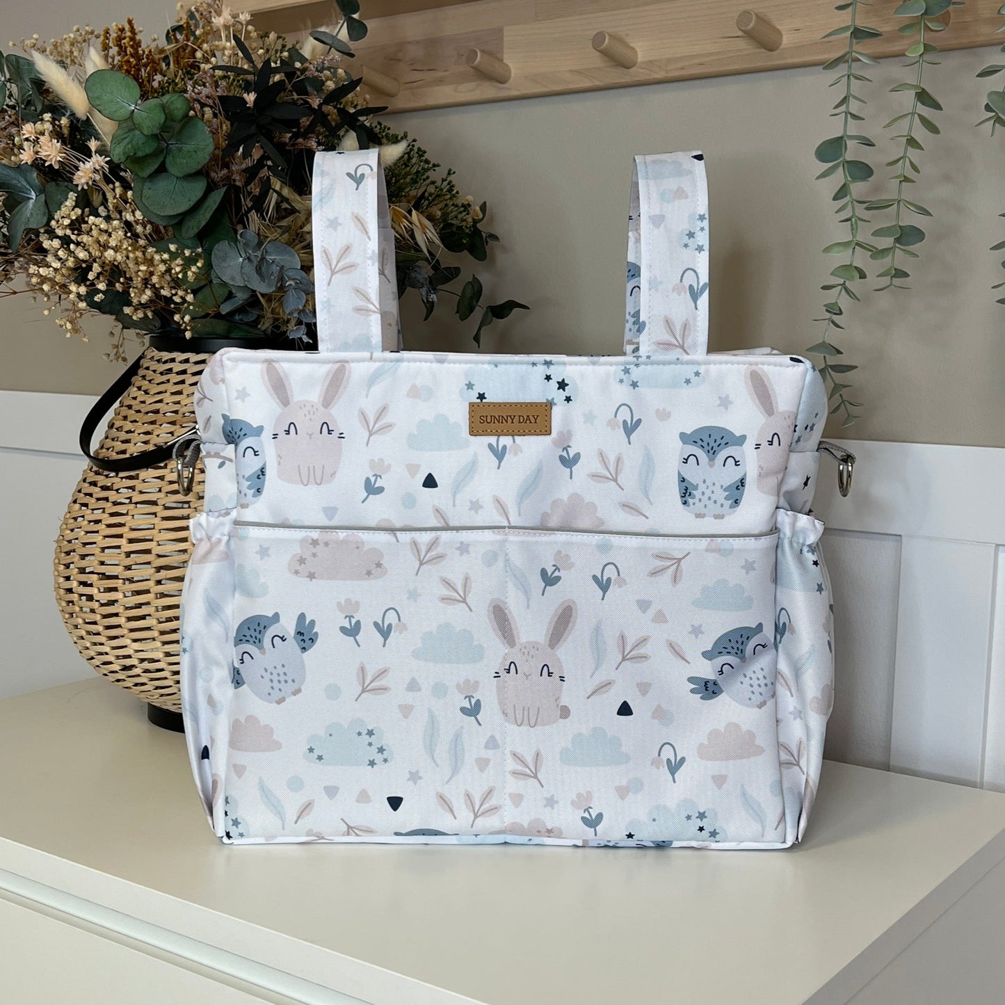 Wickeltasche wasserdicht "Eule und Hase" Kollektion