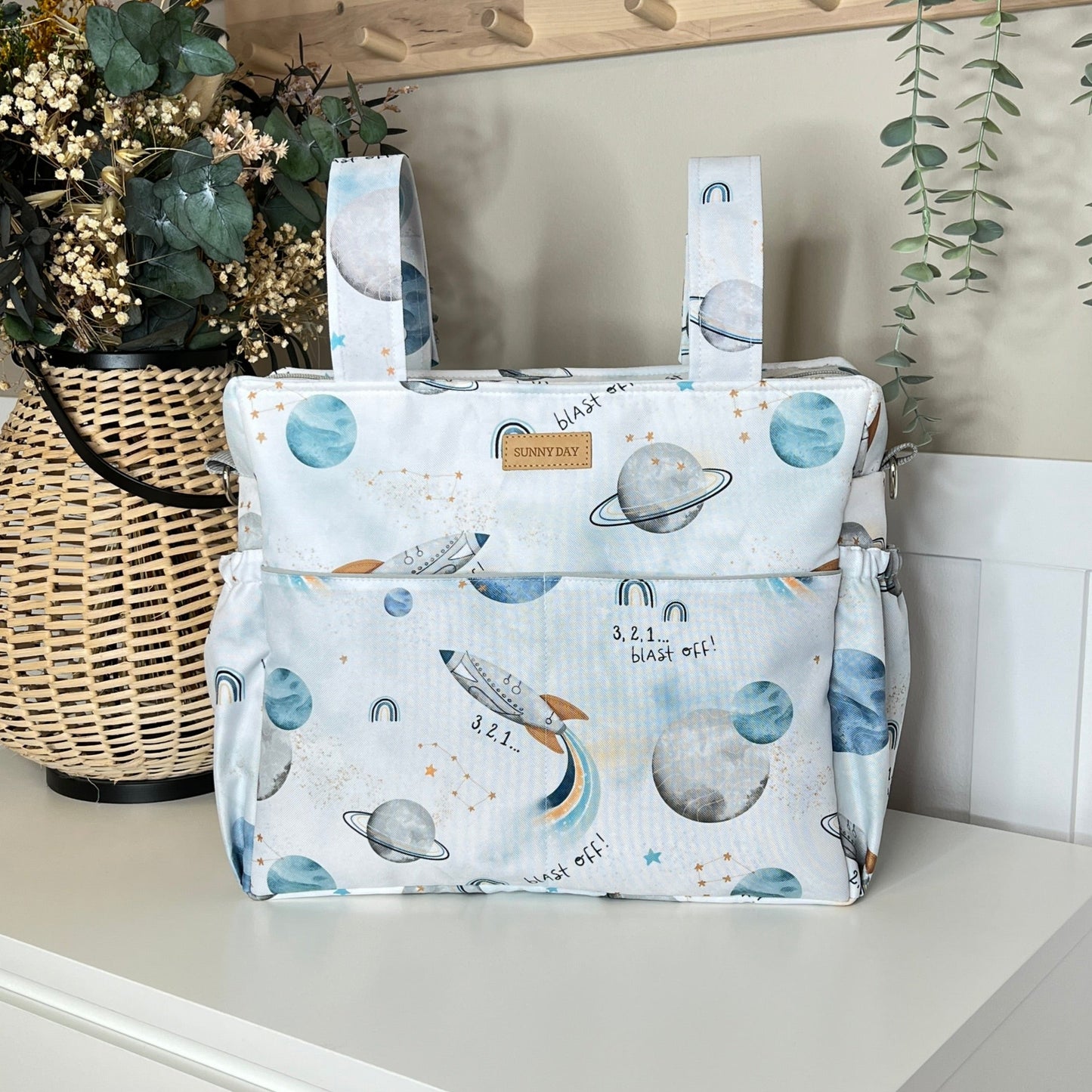 Wickeltasche wasserdicht "White Space" Kollektion