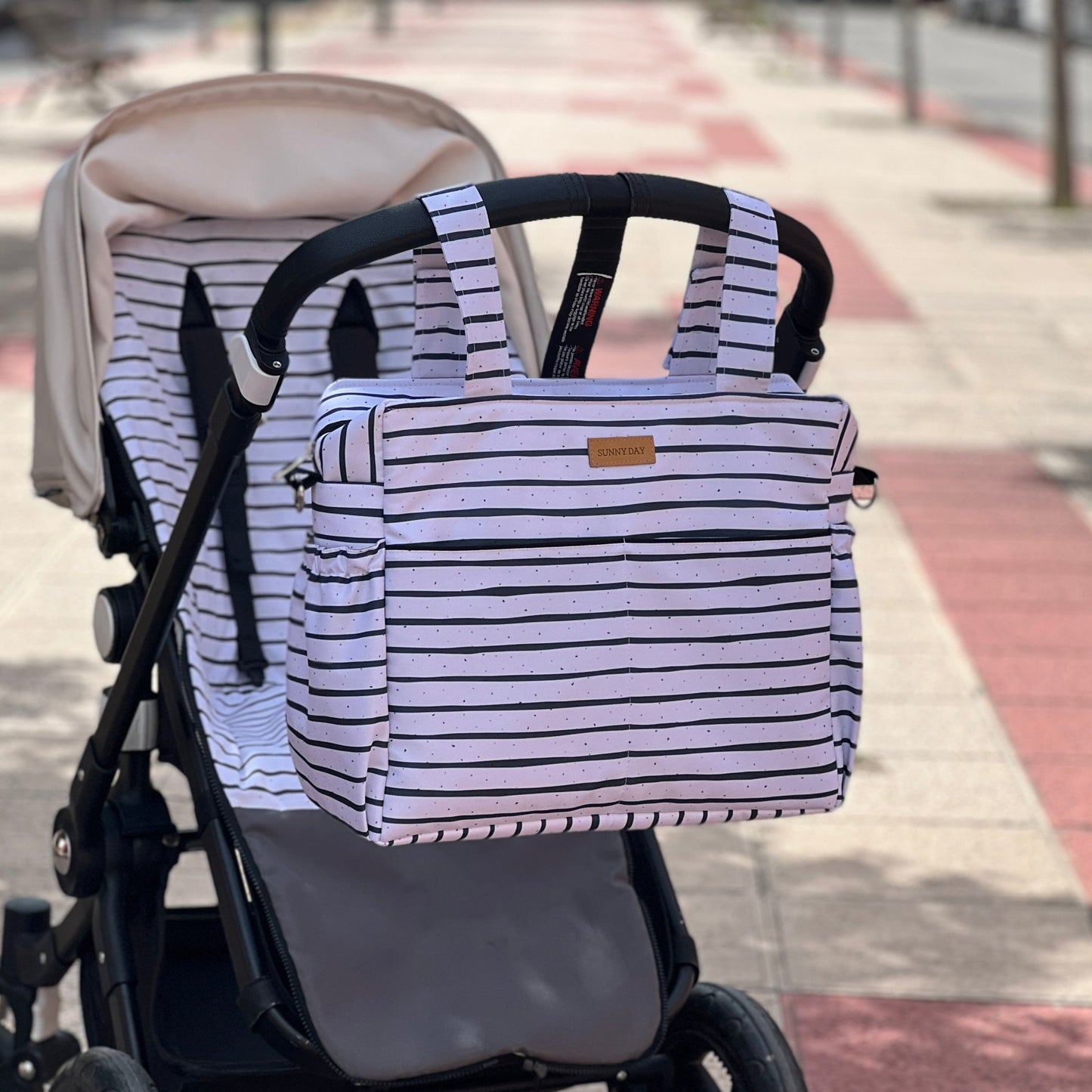 Sac à langer imperméable collection « Stripes »