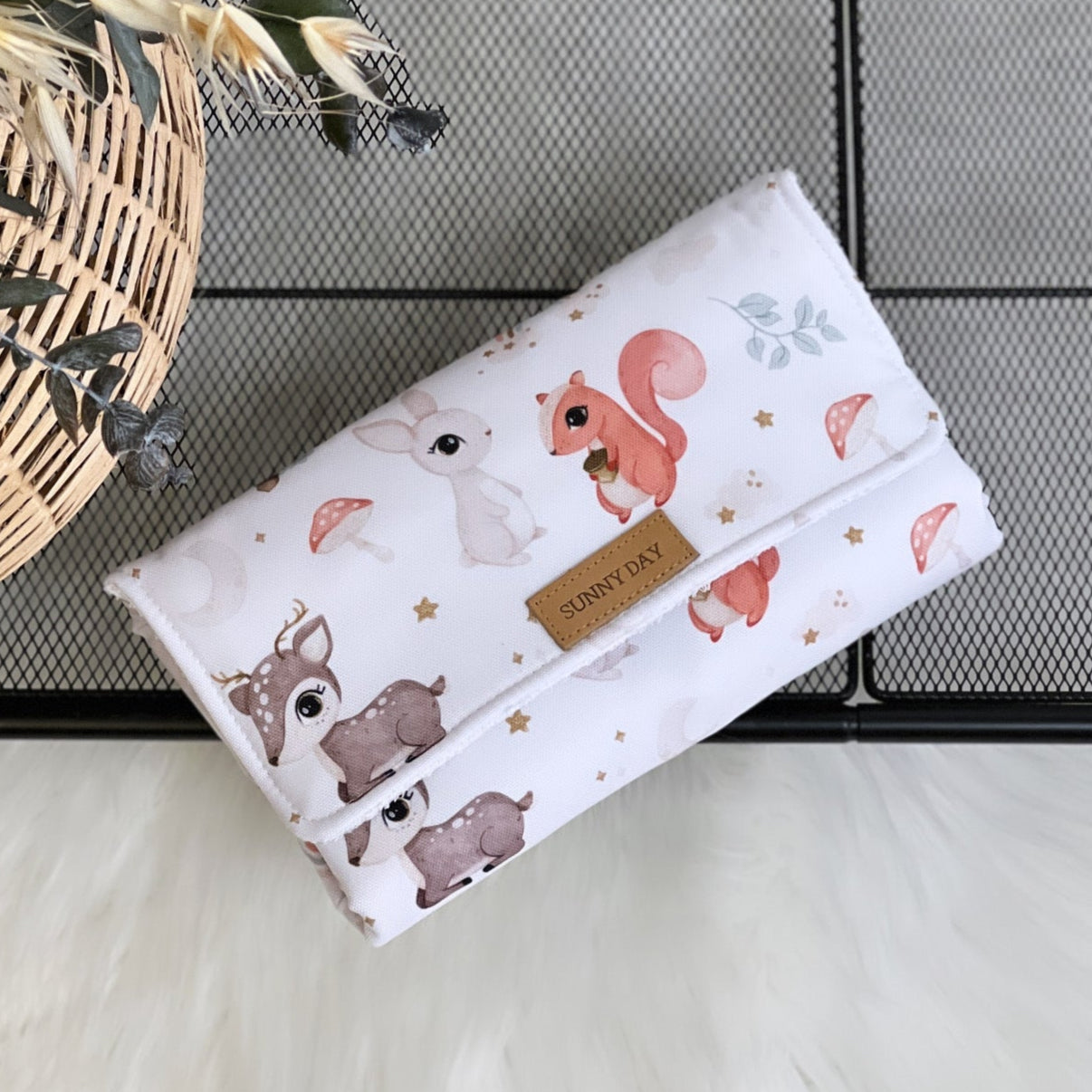 Tragbare Wickelauflage wasserdicht "Happy Animals" Kollektion