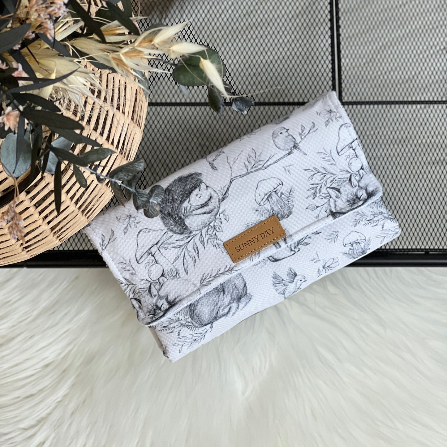 Tragbare Wickelauflage wasserdicht "Waldfreunde" Kollektion