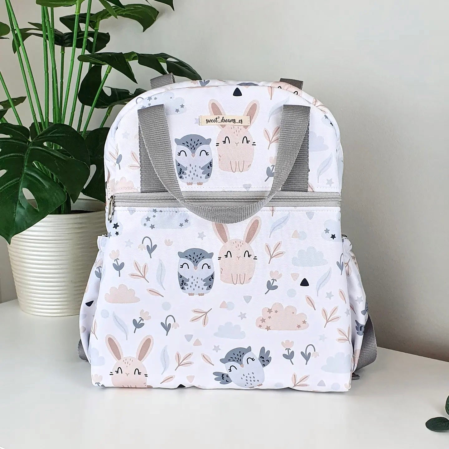 Sac à dos imperméable collection "Hibou et Lapin"