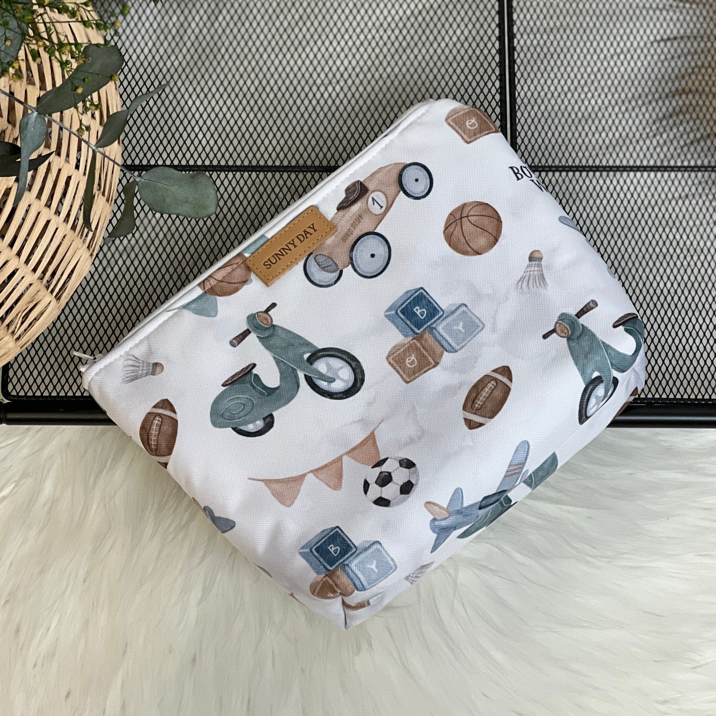 Toiletry bag waterproof "Retro world" collection