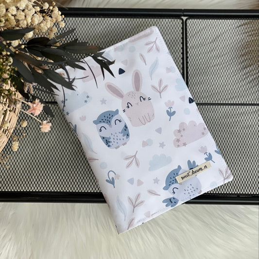 Porte-lingettes imperméable collection « Hibou et Lapin » 