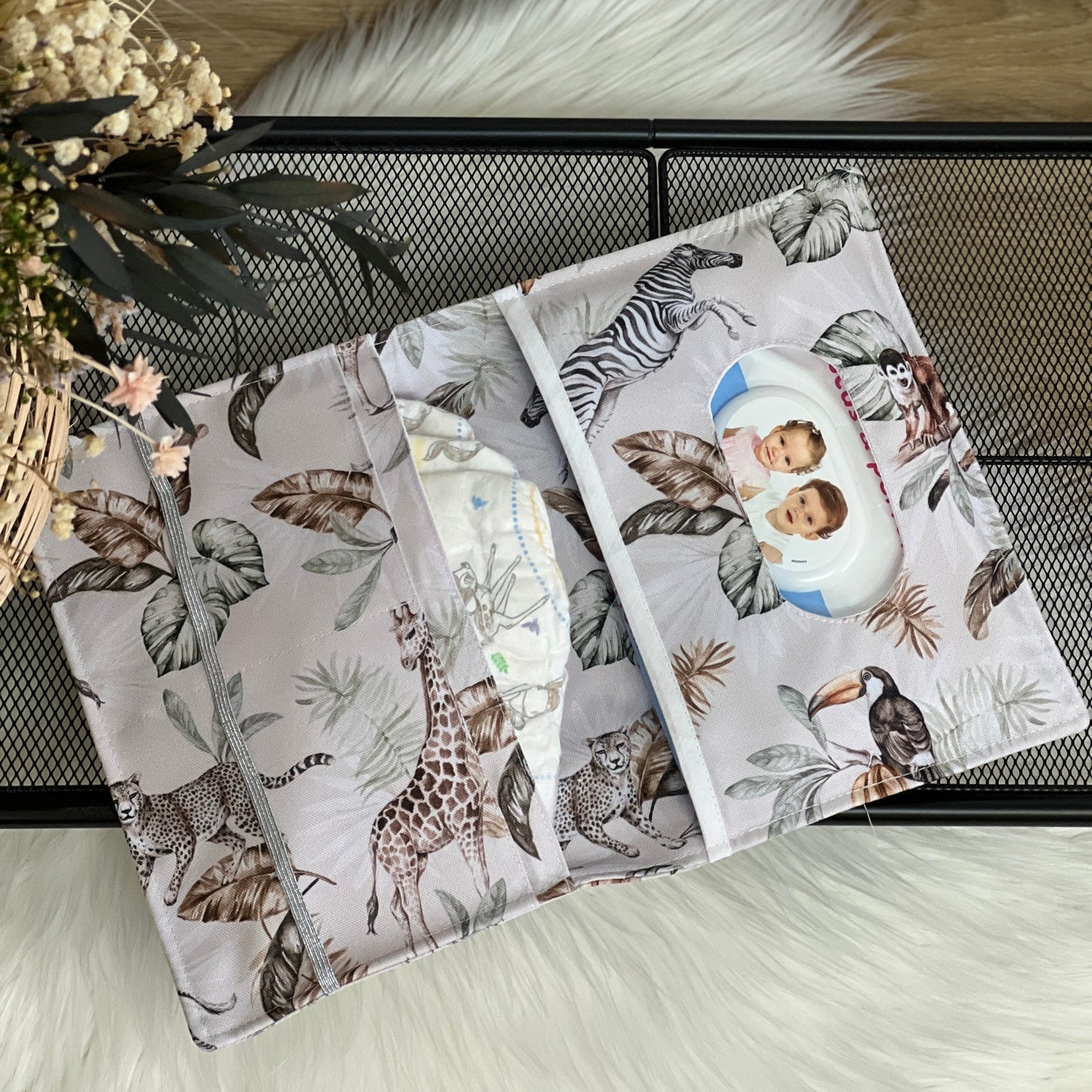 Porte-lingettes imperméable collection "Afrique" 