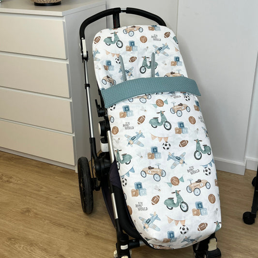 Chancelière pour poussette (mi-saison/été) imperméable collection "Retro world"