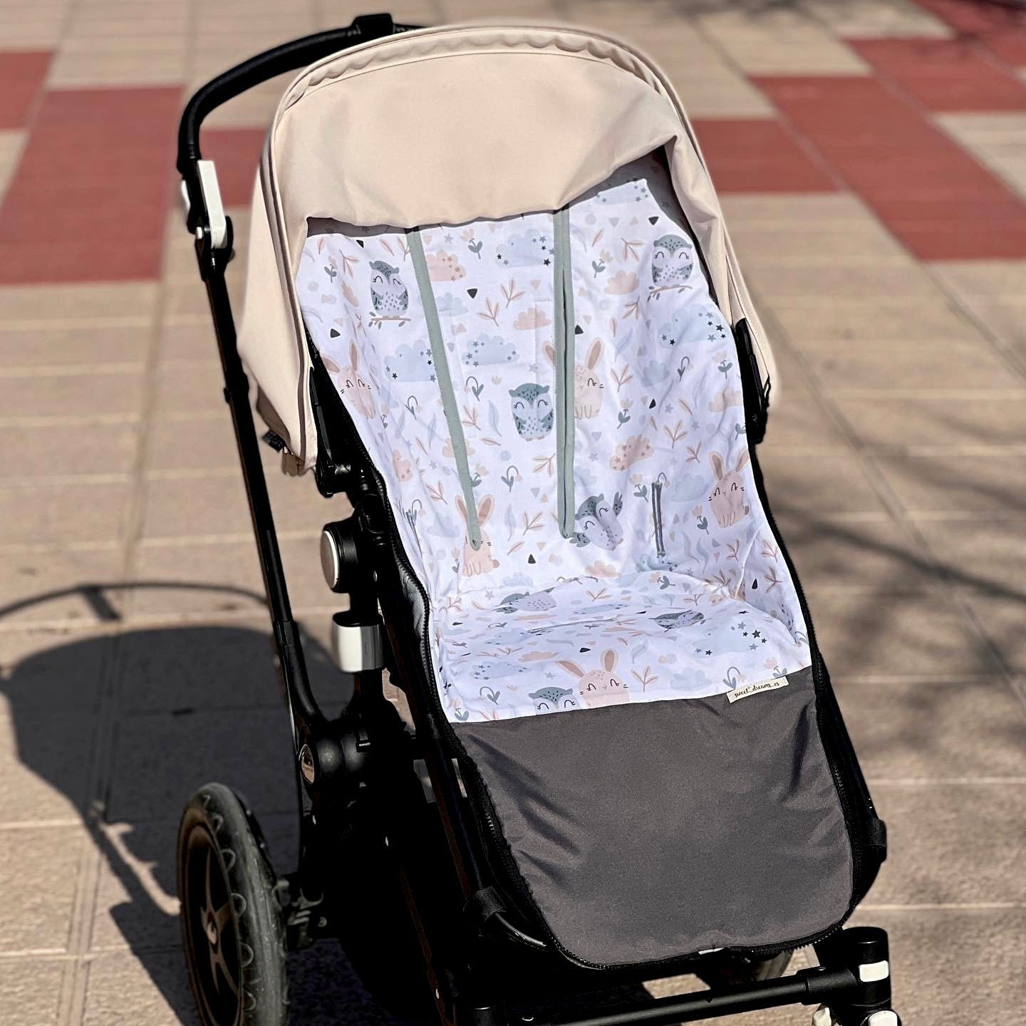 Kinderwagenfußsack (Winter) wasserdicht "Eule und Hase" Kollektion