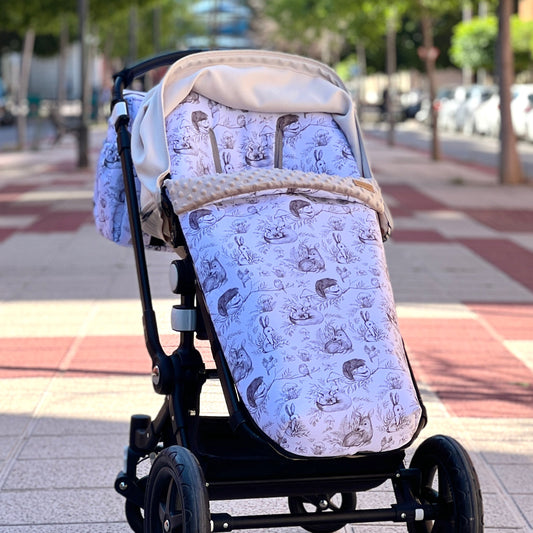 Kinderwagenfußsack (Winter) wasserdicht "Waldfreunde" Kollektion