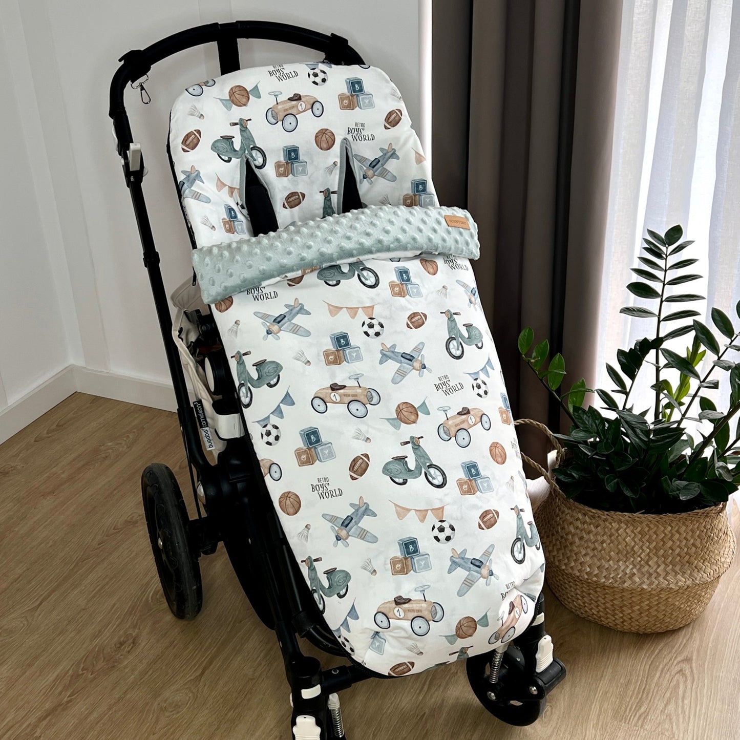 Kinderwagenfußsack (Winter) wasserdicht "Retrowelt" Kollektion