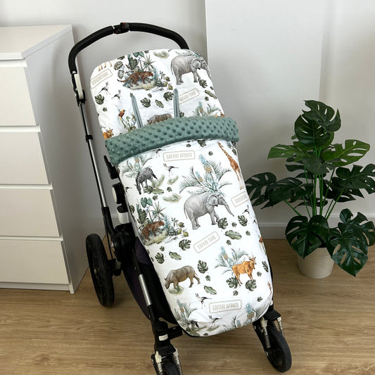 Kinderwagenfußsack (Winter) wasserdicht "Safariweiß" Kollektion